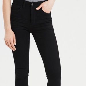 AMERICAN EAGLE BLACK JEANS SIZE 2 REGULAR VERY GOOD CONDITION